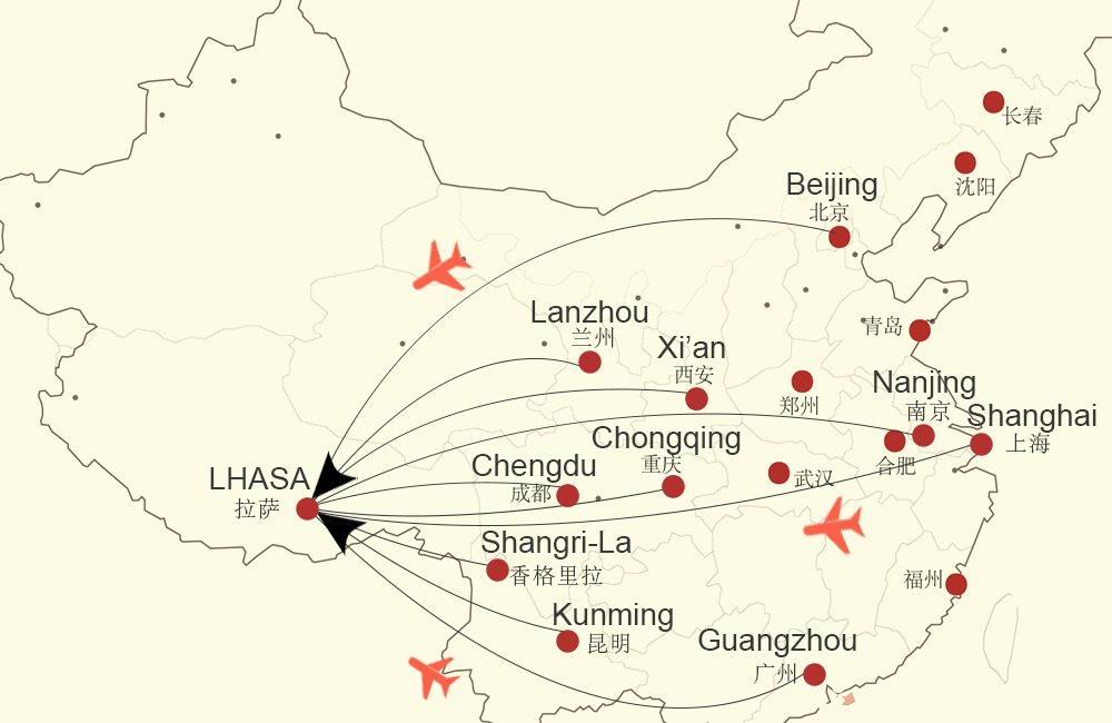 Tour to Tibet from China 2026: Tibet Tour for Foreigners, Permits, Flights, Trains & Prices Experience Tibet flights of trains to Lhasa