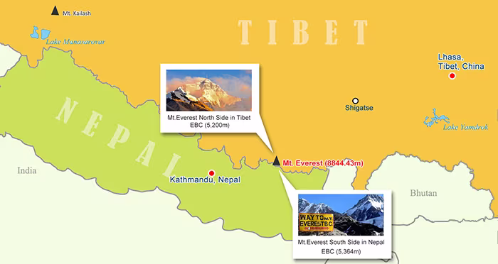 Everest Base Camp: Nepal or Tibet?